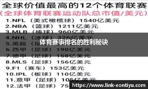 体育赛事排名的胜利秘诀